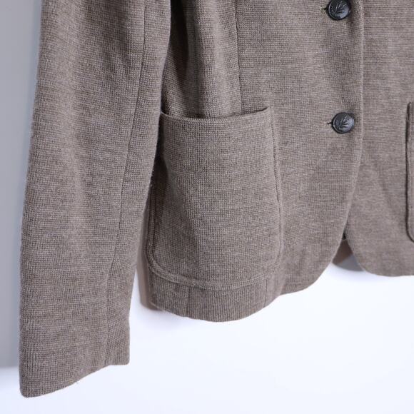 RAG & BONE Fitted Wool Strand Jacket Taupe Elbow Patch Women's M - Picture 5 of 12
